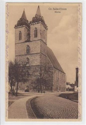 Schönebeck Gr. Salze - Elmen. Kirche gelaufen, mit Marke und Bahnpoststempel von 1923. leichte Abschürfungen, sonst gut erhalten