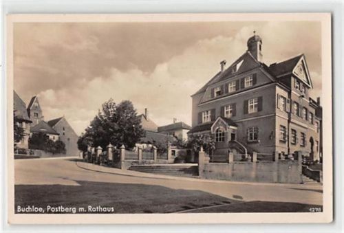 Buchloe Postberg mit Rathaus. Karte beschrieben Gute Erhaltung.