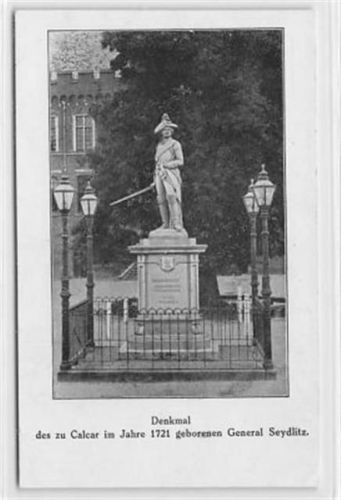 Calcar. Denkmal des General Seydlitz, geboren 1721 ungelaufen Gute Erhaltung.