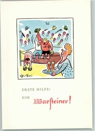 Warsteiner Serie "Erste Hilfe" Humor Boxen AK
