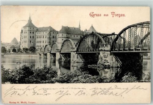 Torgau 1898 Elbbrücke