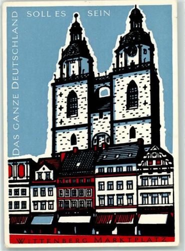 Lutherstadt Wittenberg Marktplatz sign. Adolf Westerdorf