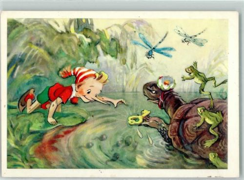 The Golden Key drawing L. Vladimirsky Frosch Schildkröte