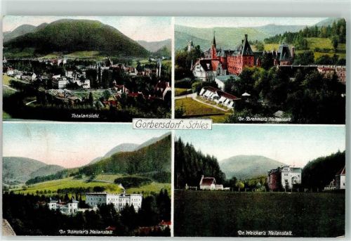 Görbersdorf i Schl 1911 Dr. Brehmer`s Heilanstalt Dr. Römpler`s Heilanstalt Dr. Weicker`s Heilanstalt