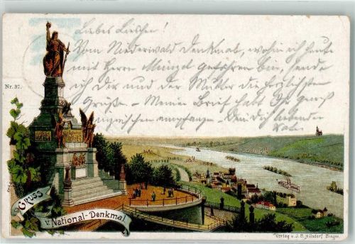 65385 W6220 Niederwald , Jagdschloß 1899 - National Denkmal