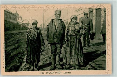 Balkan Typen Nr 938 Feldpostamt Nr.22 Zigeuner 1917 Gebrauchsspuren