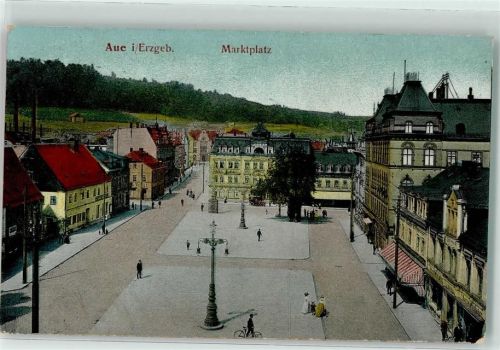 08280 O9400 Aue , Sachs - Marktplatz Fahrrad Oldtimer