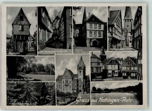Hattingen Bügeleisen Krieger-Ehrenmal Rathaus Museum Obermarkt Ev. Kirche