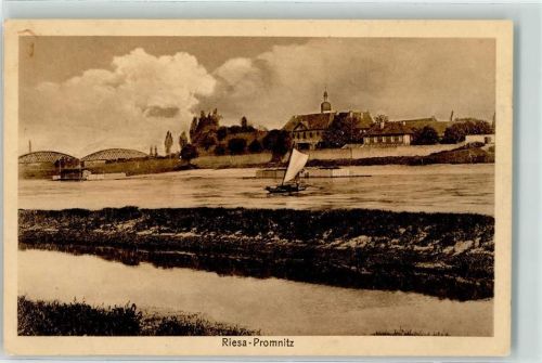 01619 O8404 Promnitz 1913 - Segelboot