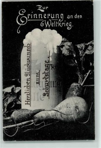 1916 Geburtstag Zur Erinnerung an den Weltkrieg Rüben Bierkrug