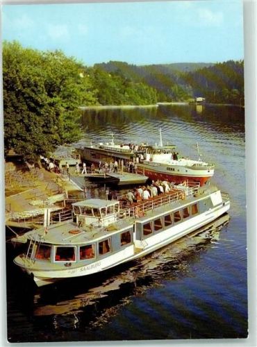 Saalburg Schiffsanlegestelle Dampfer Gera und Salonschiff Saalburg