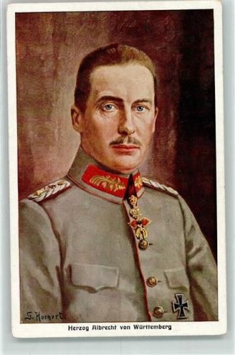 Herzog Albrecht von Württemberg sign. Hornert Wohlfahrtskarte Adel Württemberg Künstlerkarte