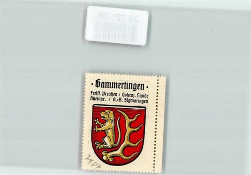 Gammertingen Wappen Kaffee Hag Nr. 3 ca. 1920-1940 Bracke Hirschhorn