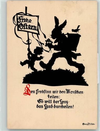 1940 Ostern Engel Osterhase vermenschlicht AK