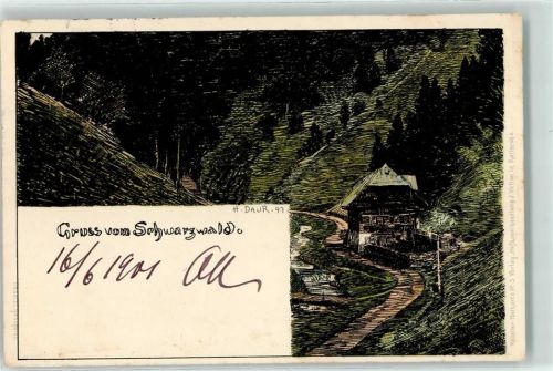 1897 Velten Verlag - Gruss aus dem Schwarzwald AK