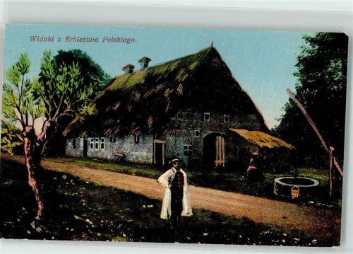Litzmannstadt 1916 Widoki z Krolestwa Polskiego Ort lt. Stempel