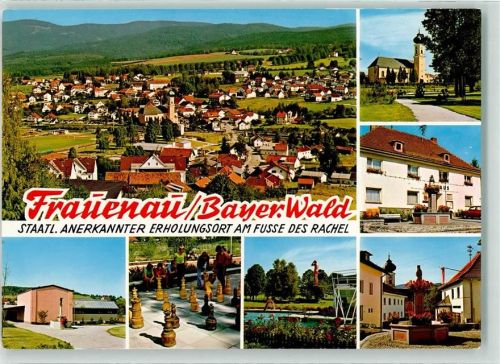 Frauenau Schwimmbad Brunnen Rathaus Freiluftschach Kirche