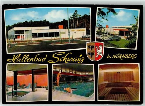 Schwaig Schwimmbad Sauna Tauchbecken Wappen