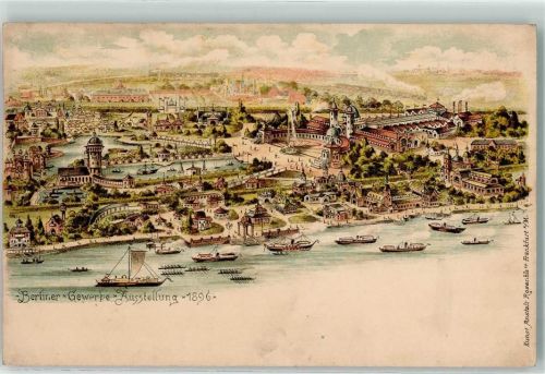 10115 O1193 Treptow 1896 Lithographie Gewerbe Ausstellung 1896