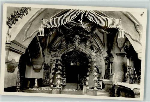 Kutna Hora Celkovy Pohled Uvnitr Kostnice Sedlitz