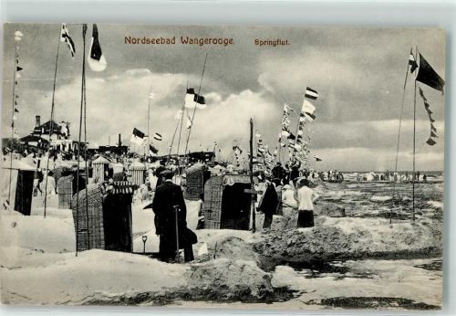 Wangerooge 1913 Strand Strandkörbe