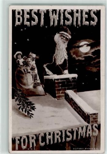 Geschenkesack Puppe Mondschein Weihnachtsmann 1905