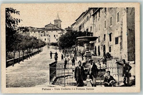 03018 Paliano - Viale Umberto I e Fontana Navone