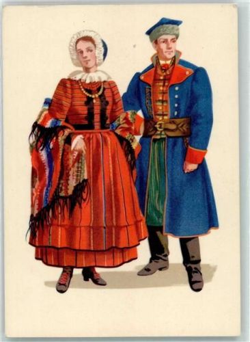 Tracht Tracht Polen Künstlerkarte