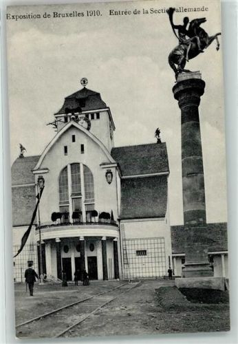 Brüssel 1910 Entree de la Section Allemande AK
