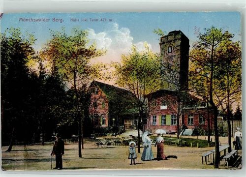 Wilthen 1917 Mönchswalder Berg Aussichtsturm Gartenwirstschaft