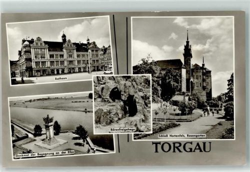 Torgau Rathaus Bärengehege Denkmal der Begegnung Schloß Hartenfels