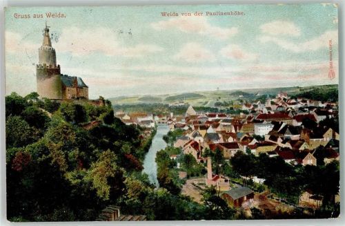 Weida 1907 Von der Paulinenhöhe