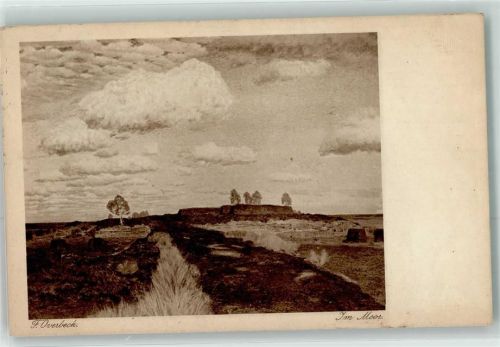 1918 Im Moor sign.F.Overbeck Verlag Wiechmann Nr.236