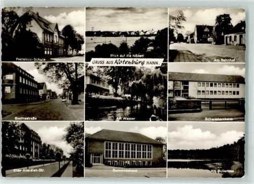 Rotenburg Blick auf die Nöden Pestalozzi Schule am Bahnhof Schwesternheim Gemeindehaus