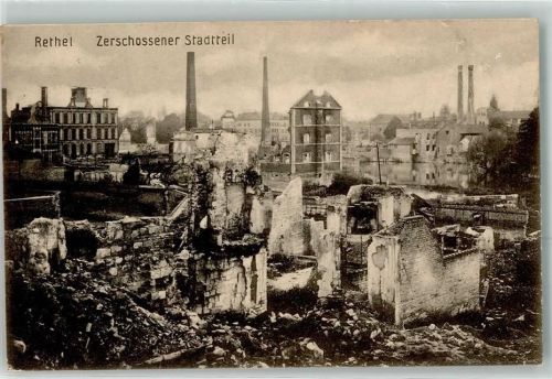 08300 Rethel 1915 - Zerschossener Stadtteil
