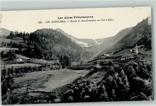 Allos Les Angeliers Route de Barcelonnette au Col d Allos Les Alpes Pittoresques Kirche
