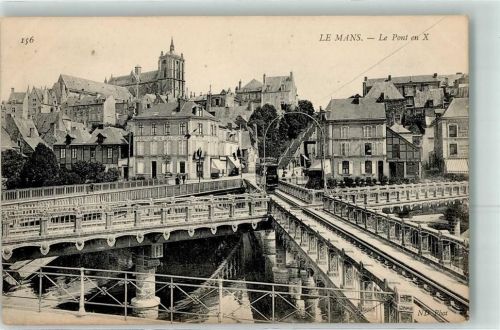 Le Mans 1905 le Pont en X Straßenbahn