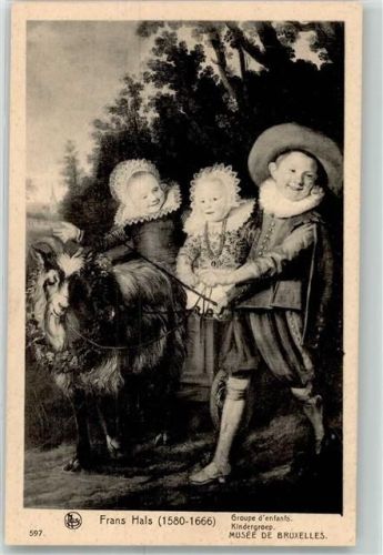 Brüssel sign. Hals Franz Kinder Ziege Museum Verlag NELS Nr.597