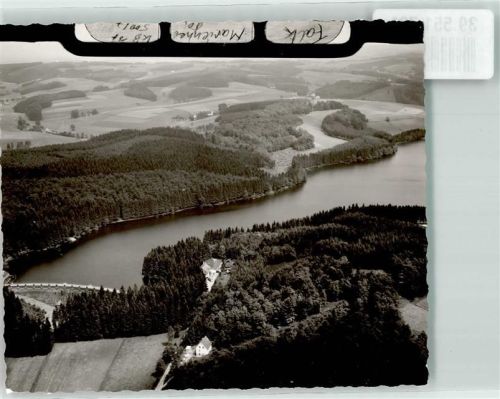 Marienheide Fliegeraufnahme der Brucher Talsperre Ort handschriftlich FOTO KEINE AK