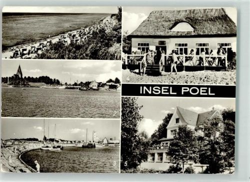 Insel Poel Gasthaus Seeblick Hafen u. Wehrkirchen in Kirchdorf Schwarzer Busch Strandhalle