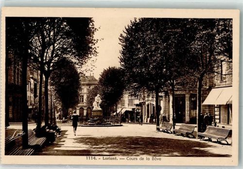 Lorient Cours de la Bove Bank Denkmal