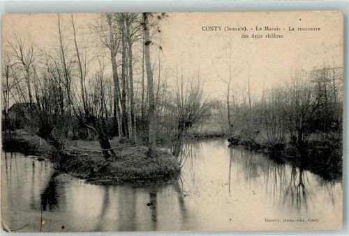 Conty 1909 Le Marais La rencontre des deux rivieres