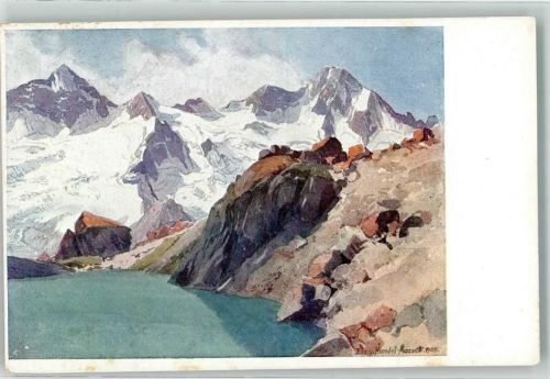Tux Künstlerserie Zillertal sign. E.v. Handel-Mazzetti Hüttenstempel