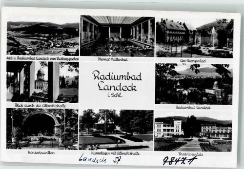 Bad Landeck Schwimmbad Friedrichsplatz Kuranlanlagen Fliegeraufnahme WK II Prüfstelle für Luftbilder