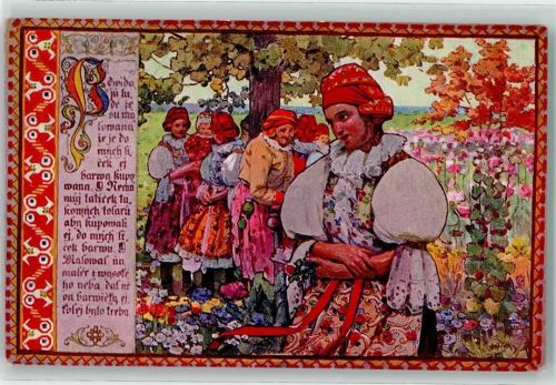 Jihlava sign. Ant. Frolka Slovacke Pisne Tracht Serie I c 5 Ort lt. Stempel