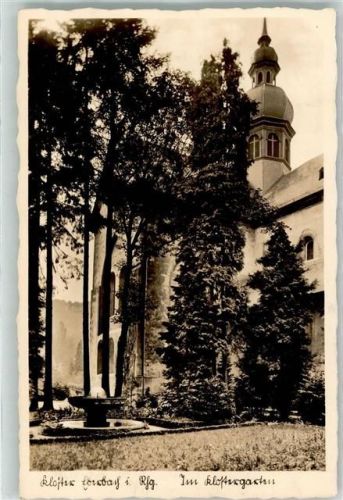 65343 W6228 Eberbach , Kloster 1940 - mit Klostergarten