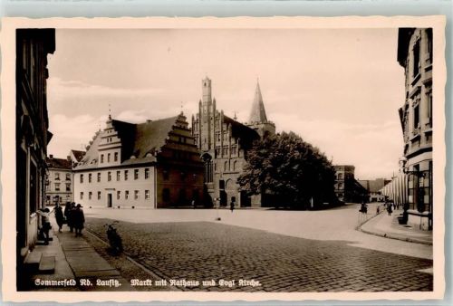 Sommerfeld Marktplatz Rathaus Ev. Kirche