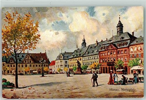 Hanau Marktplatz Marktszene Rathaus