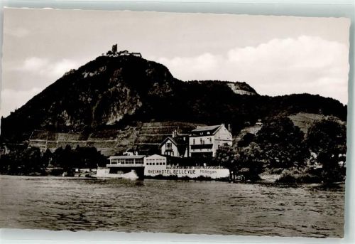 53604 W5340 Rhöndorf , Rhein - Rheinhotel Bellevue m. Blick auf den Drachenfels