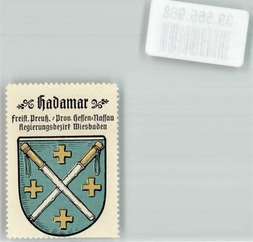 Hadamar Freist. Preuß. Prov. Hessen Nassau Regierungsbezirk Wiesbaden